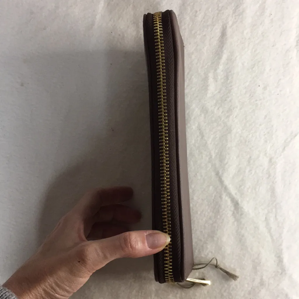 New Woman’s A New Day Zippered Wallet/Wristlet Brown - Image 2