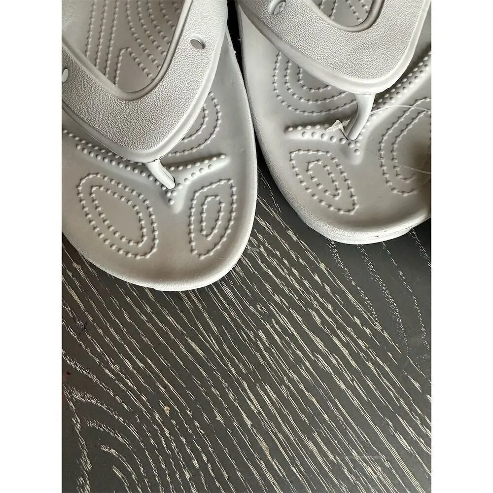 Crocs Unisex All-Terrain Flip Flop White Sandals Size 6 Men / 8 Women - Image 3