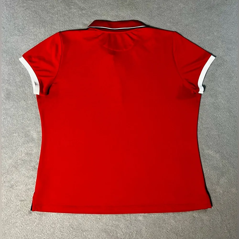 IZOD Women’s Polo Shirt XL Red Short Sleeve Casual Golf Beach Polyester - Image 4