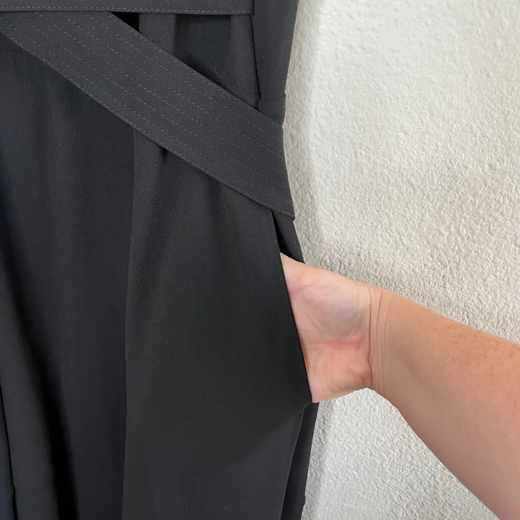 Reiss Womens Black Sleeveless Raya Belted Maxi Dress Size 4 - Image 7