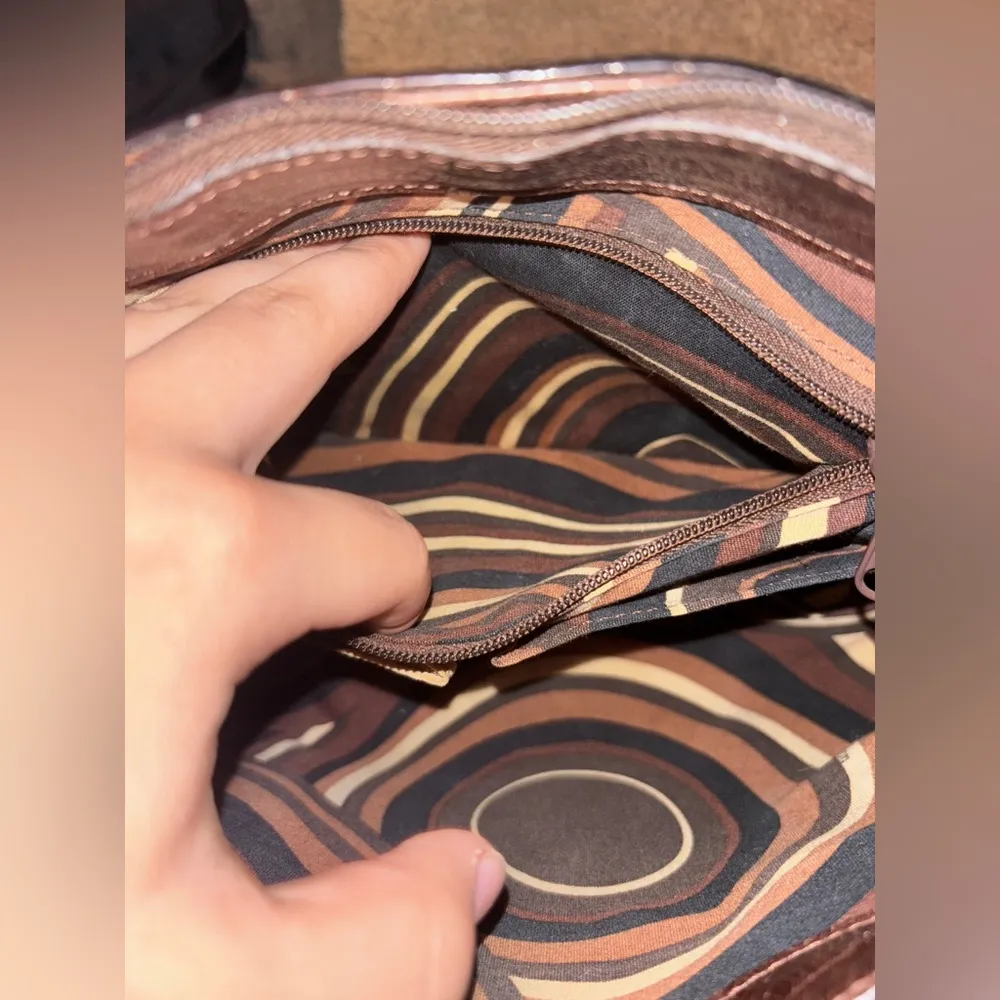 Brighton Brown Crocodile Leather Shoulder Purse - Image 9