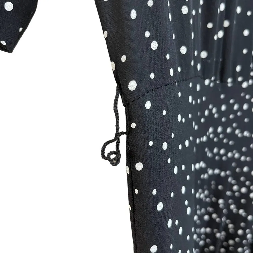 Vivienne Tam Black and White Polka Dot Silk Midi Dress - Image 7