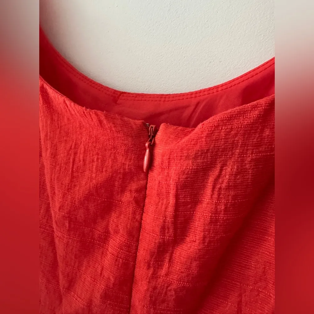 NEW!! Nine West Bright Orange Coral Sleeveless Nylon Dress - Image 4