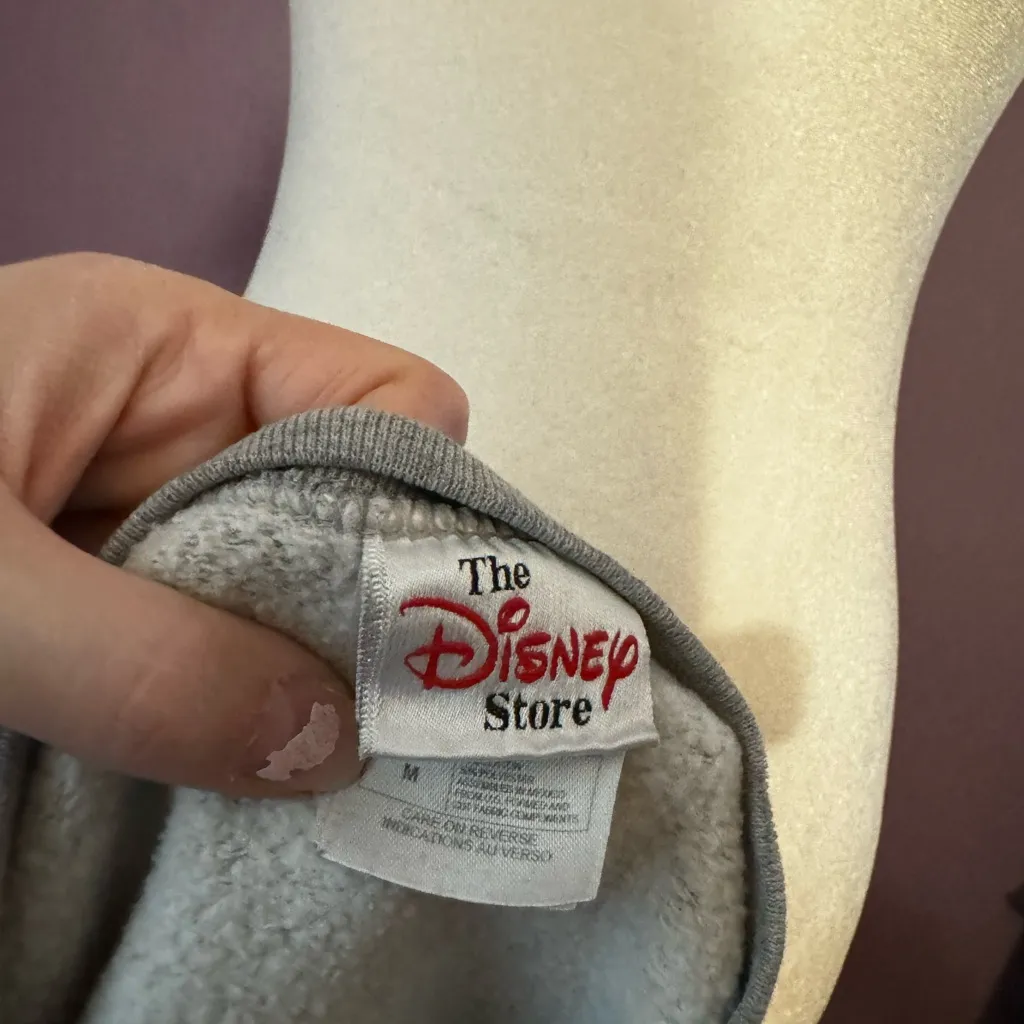 Vintage Disney Store‎ Eeyore Sweatshirt Sweater Pullover 90s Unisex Medium Grey - Image 2