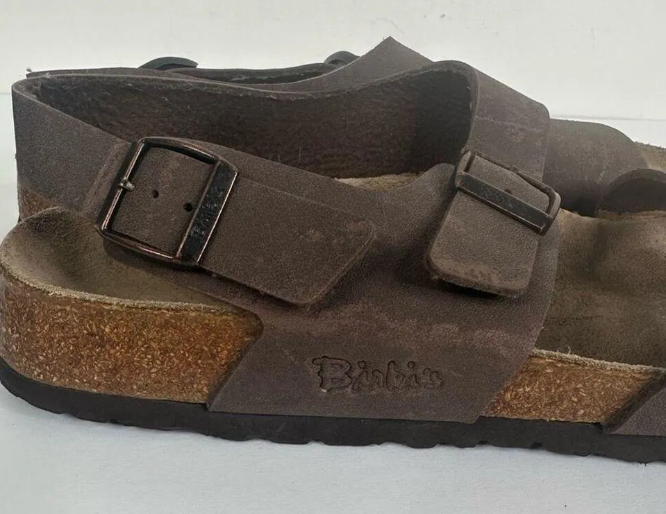 Birki’s Birkenstock Brown Leather Strappy Buckle Sandals Size 42 US 11 - Image 11