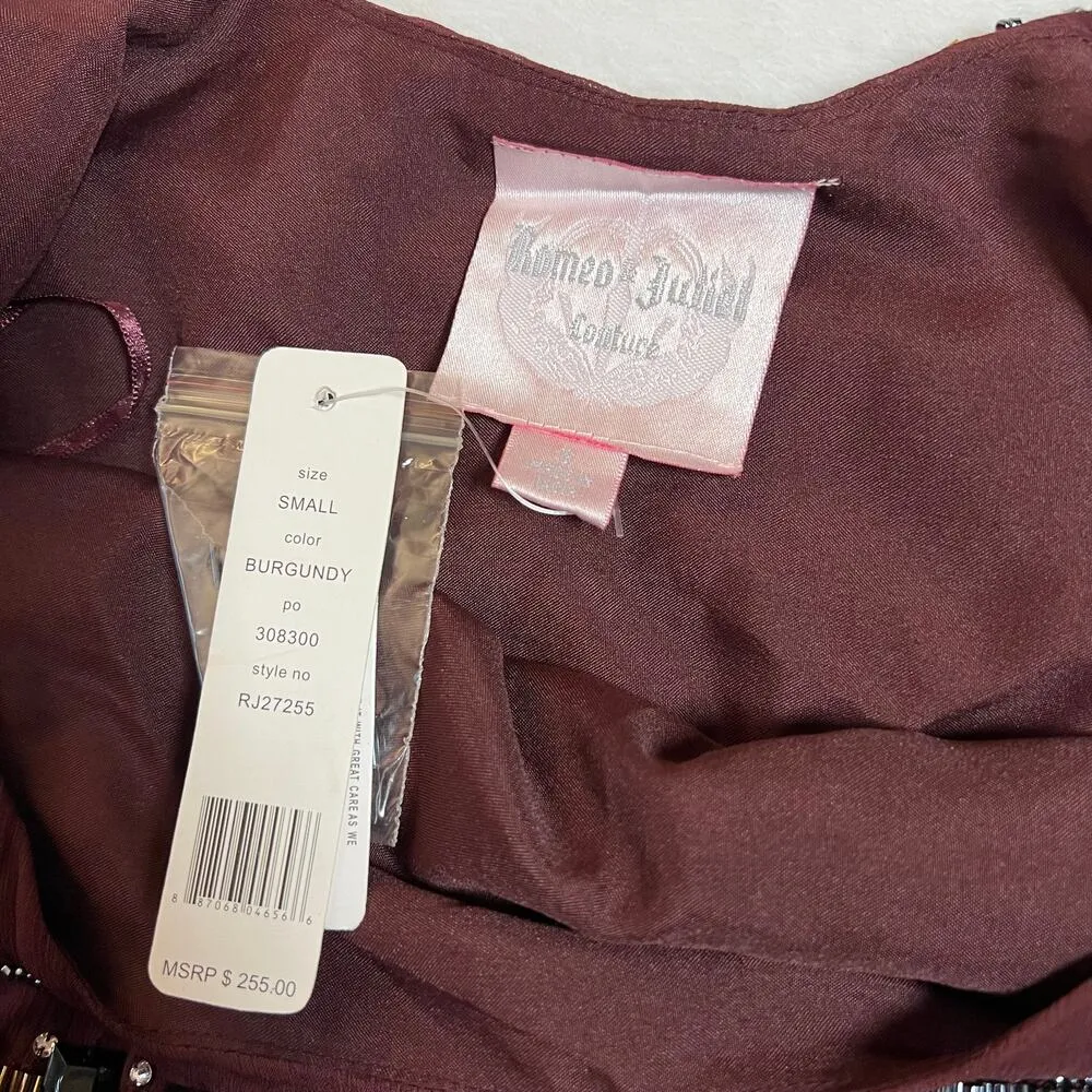 Romeo & Juliet Couture Sleeveless Beaded Chiffon Tank Dress Size Small NEW - Image 5