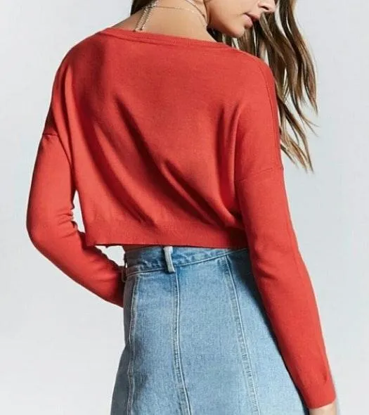 NWT Cropped Marled Sweater - Image 4