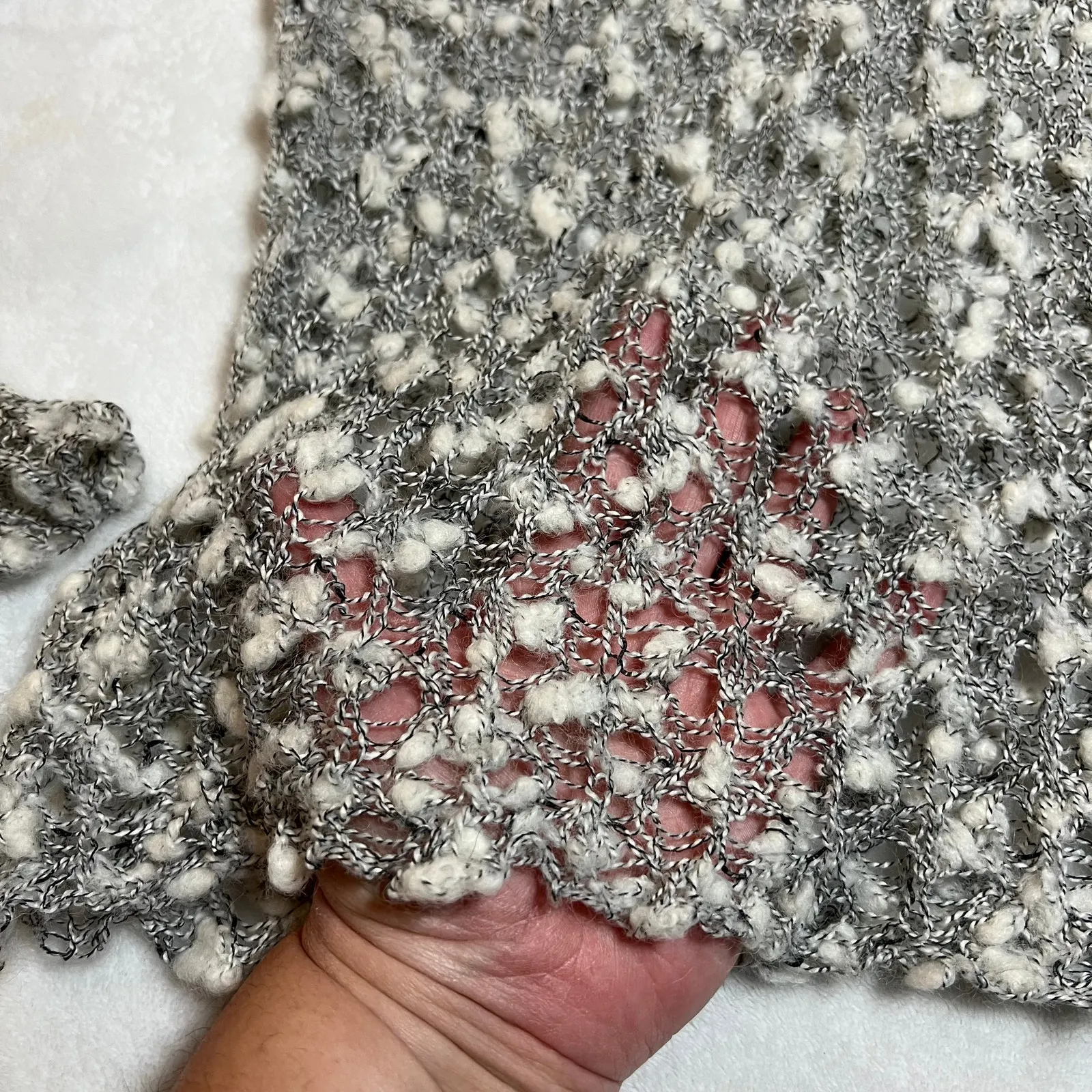 Bebe Sheer Open Knit Turtleneck Sweater Size Medium Lightweight Y2K Casual 90s - Image 6