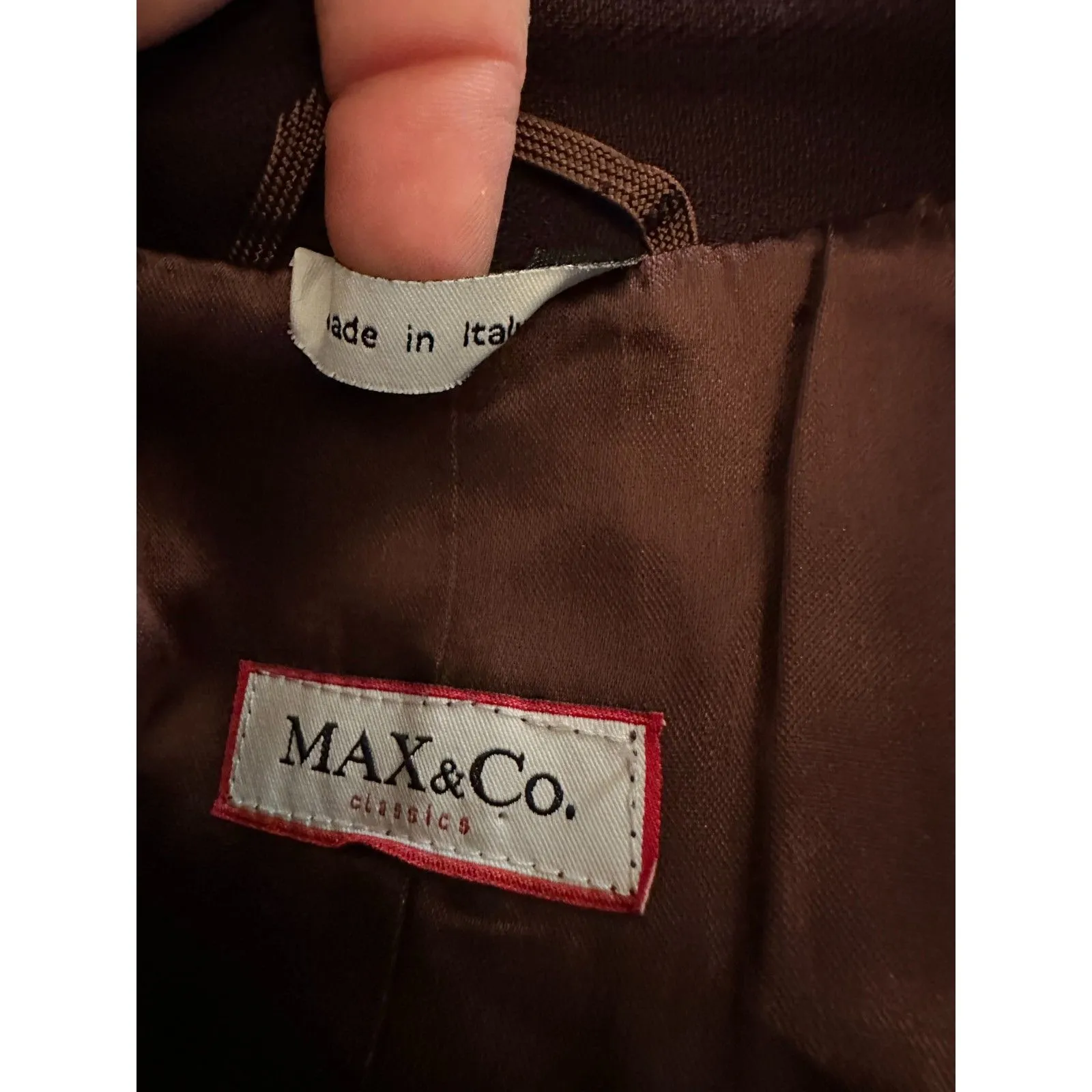 Max & Co. MADE IN ITALY Purple Knee Length 100% Wool Coat Size 8 - Image 6