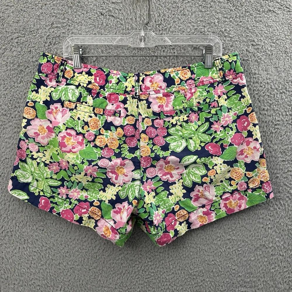 Lilly Pulitzer Callahan Shorts Floral Preppy Beach Resort 100% Cotton Women's 12 - Image 2