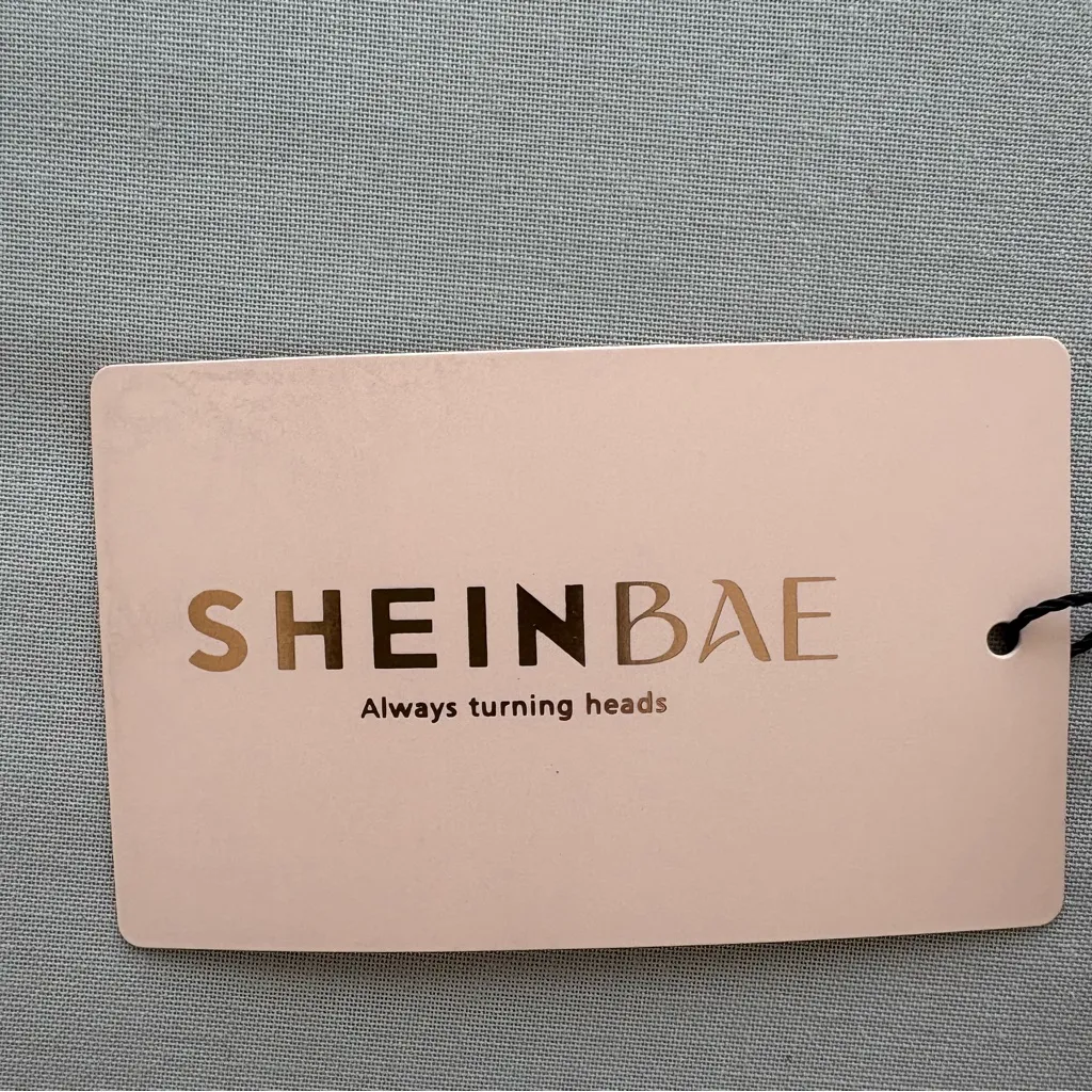 SHEIN BAE Mini Mesh Dress Sheer Cowl Neck Curve 2XL Mocha Cream Y2K Grunge Fairy Brown Size 2X - Image 5