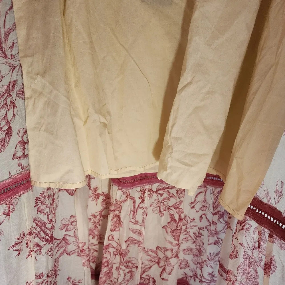 NWT TWINSET Silk and cotton floral maxi skirt Pink Size XL - Image 2