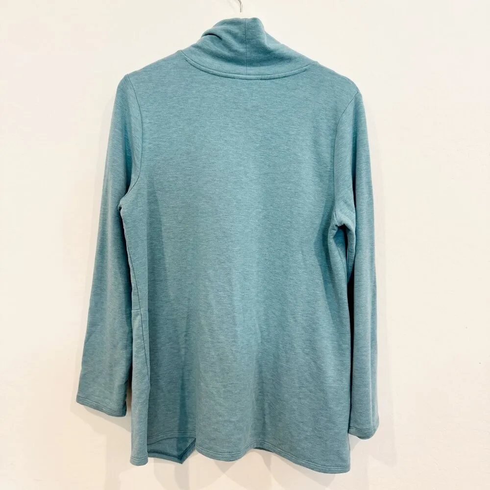 J. Jill Pure‎ Jill Luxe Tencel Turtleneck Top Blue Size M - Image 6