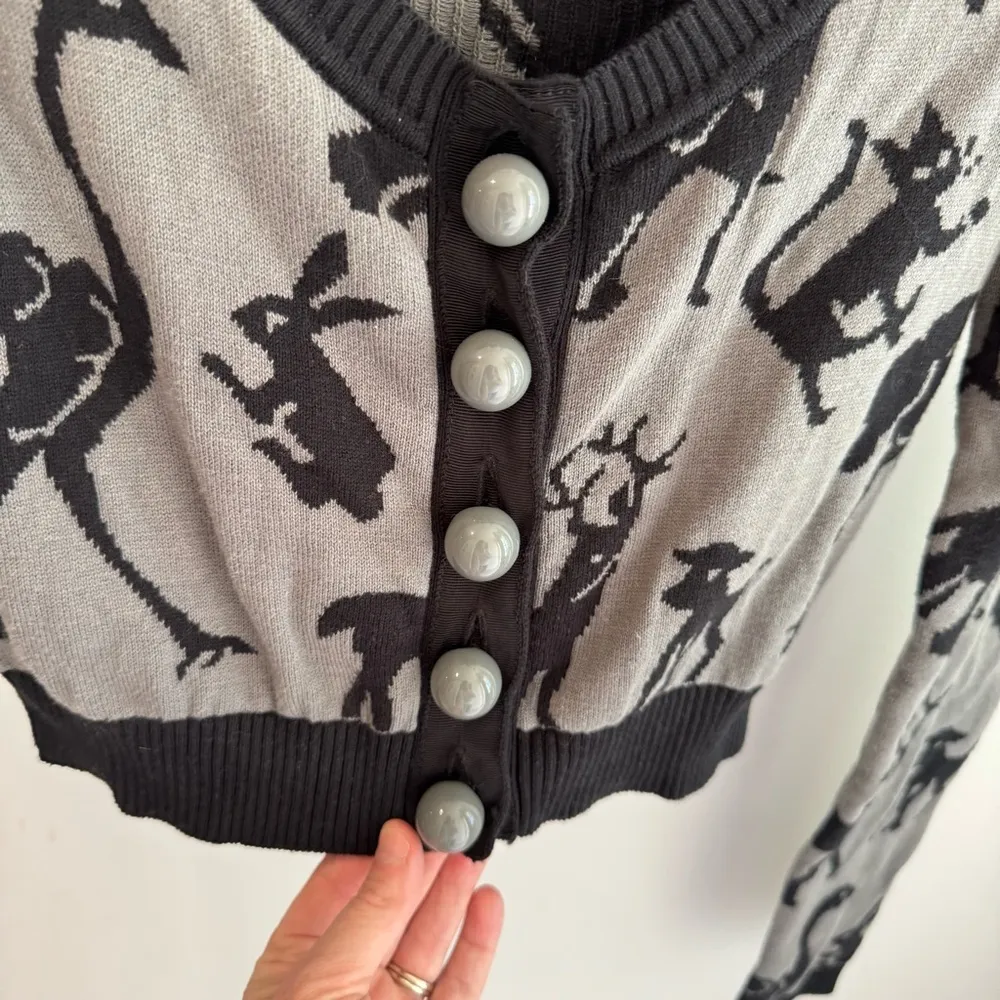 RARE Y2K  Betsey Johnson Deadstock NWT Baby Zoo Animal Print Cropped Cardigan S - Image 7