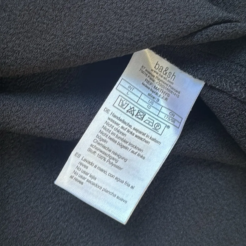 ba&sh Black Boxy Blouse with Ruffle Collar 10 Women’s business casual top - Image 4