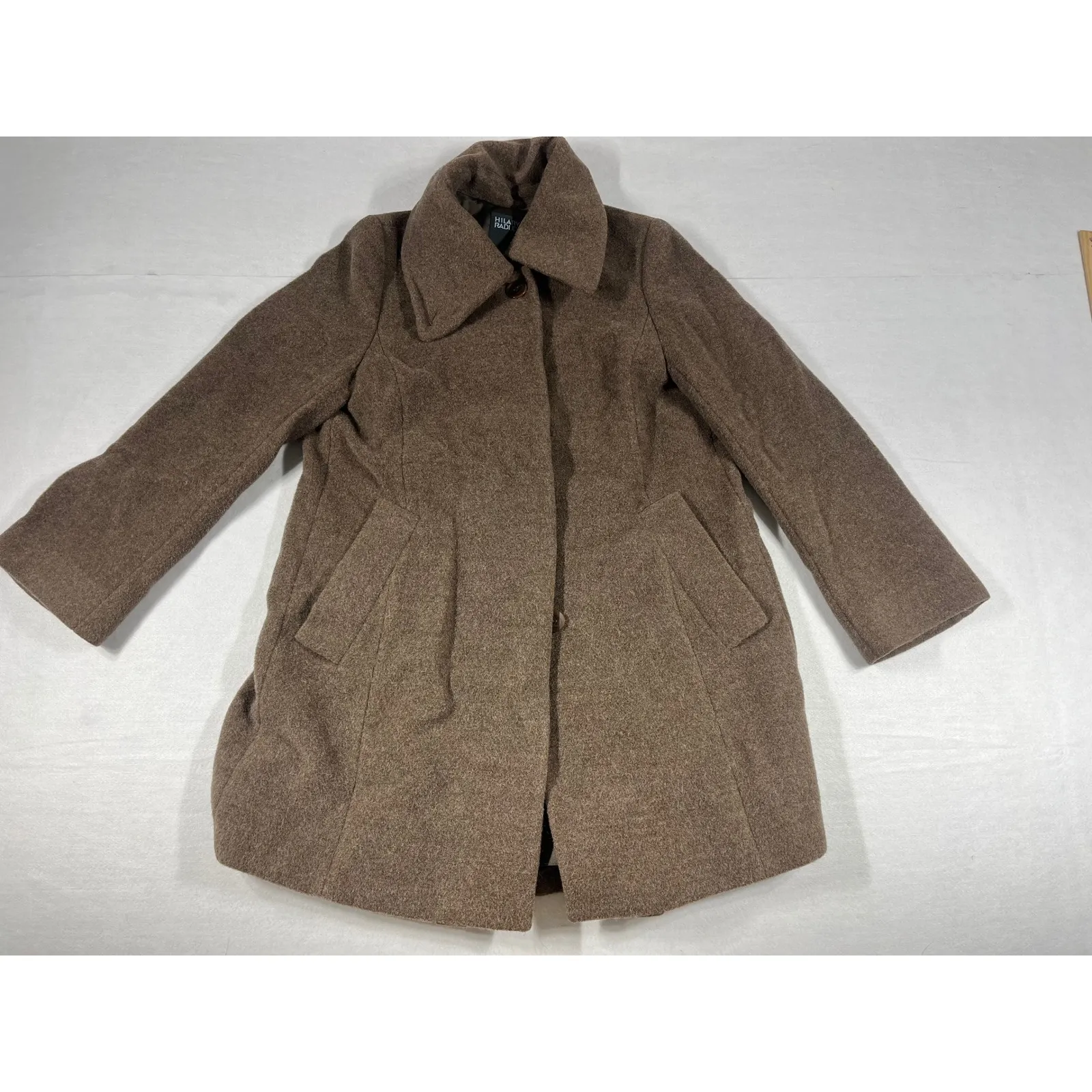 Hilary Radley Women's Wool alpaca Coat Classic Button Front Warm Winter Jacket - Image 2