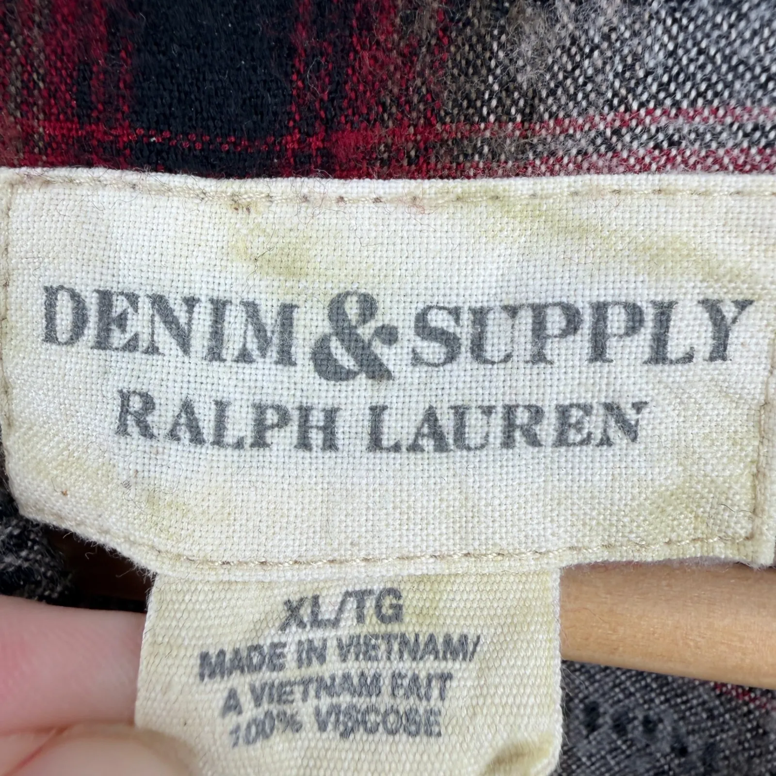 Denim & Supply Ralph Lauren Women Flannel Shirt XL Plaid Soft Western Button Top - Image 5