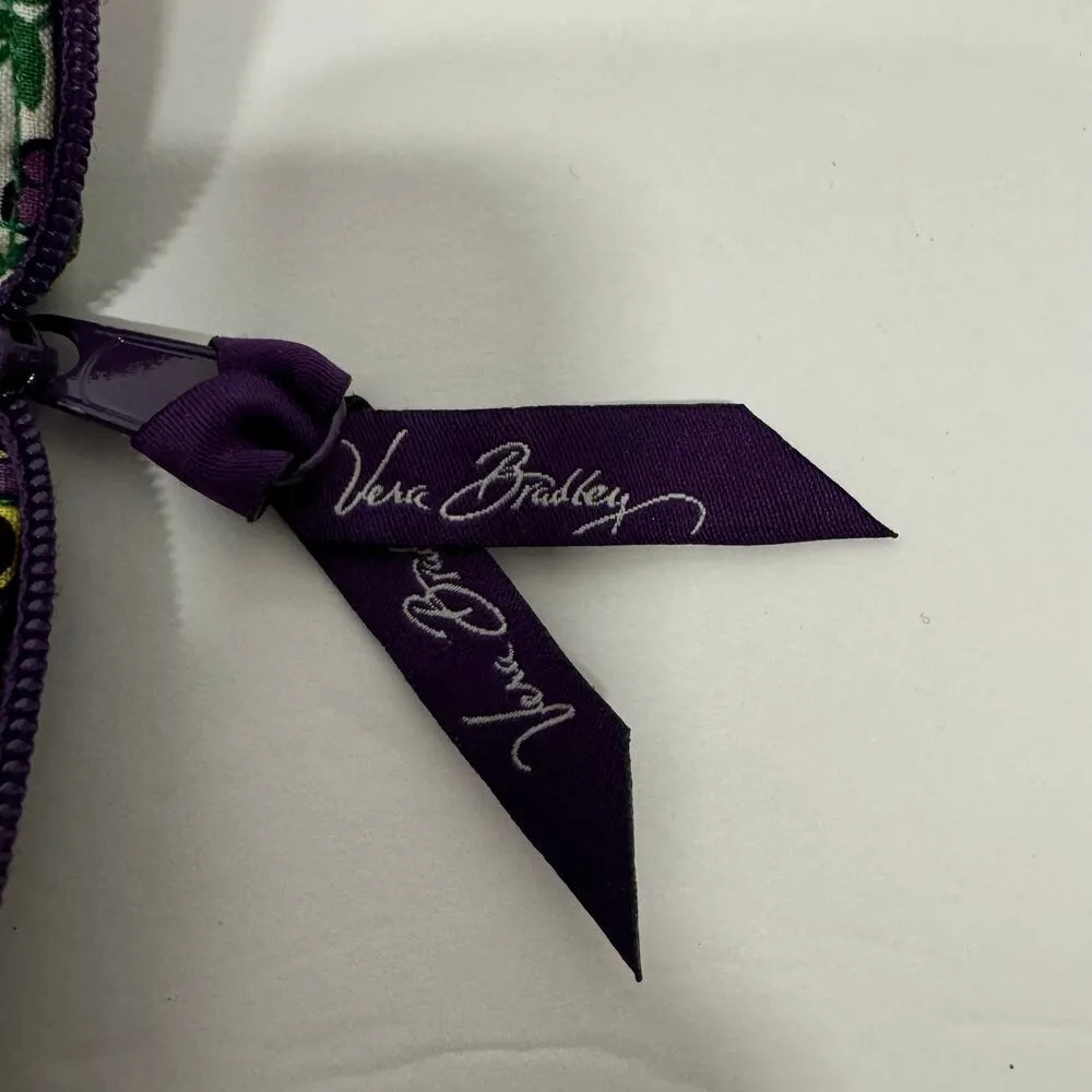 Vera Bradley Viva La Vera All In One Zipper Wallet Wristlet Green Purple Floral - Image 6