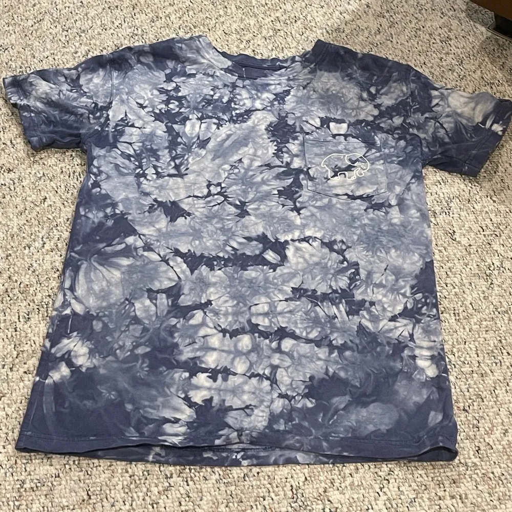 blue crystallized elephant tie dye short sleeve shirt S - Image 4