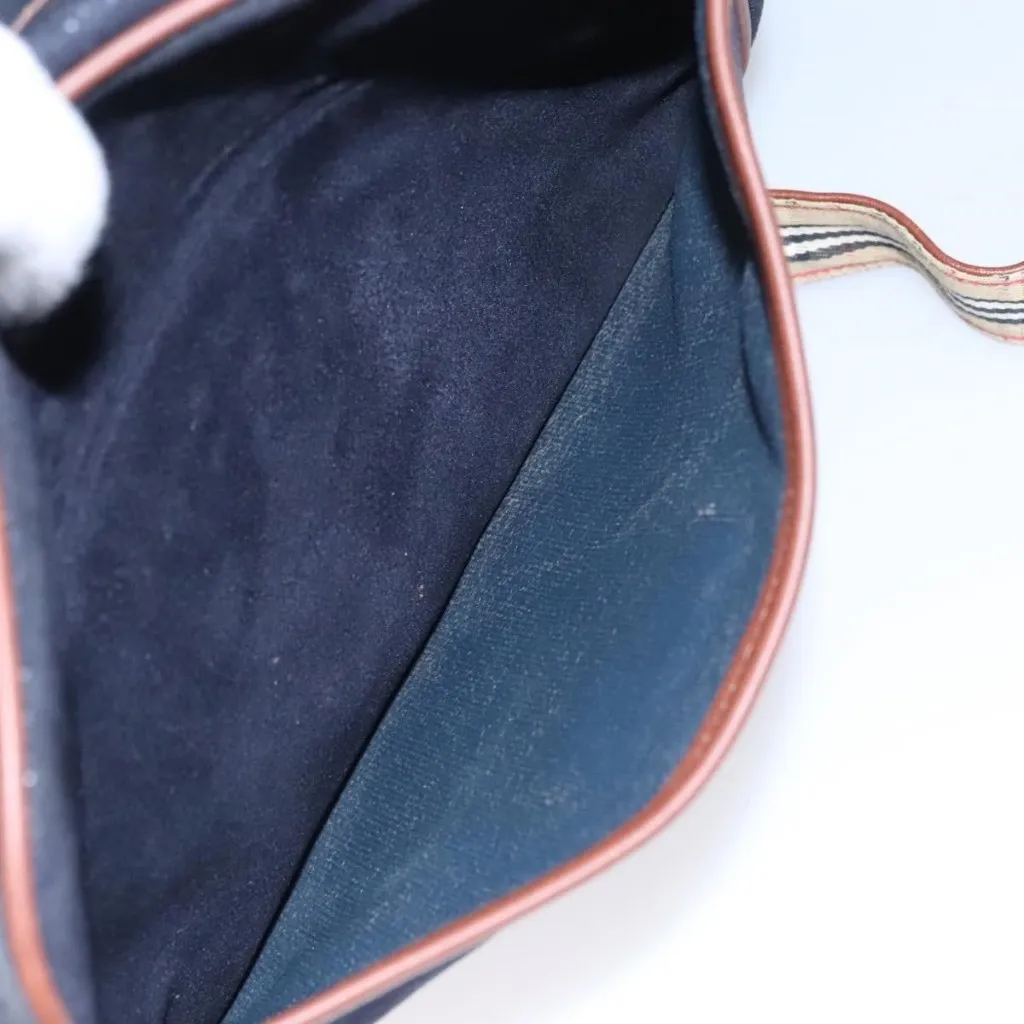 Shoulder Bag Suede Navy Authentic - Image 4