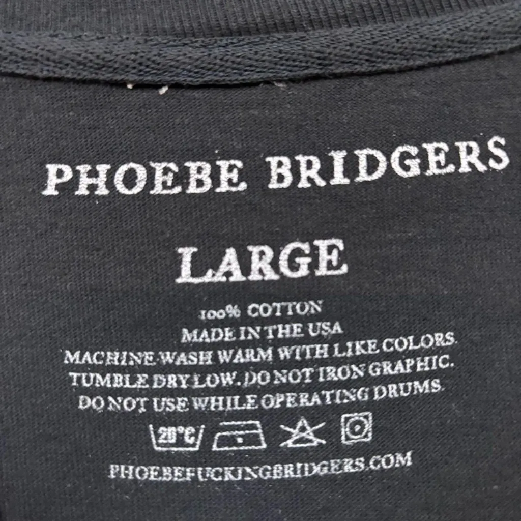 Phoebe Bridgers “I Hate Your Mom” Rock Band Graphic T-Shirt Size Large - Image 5
