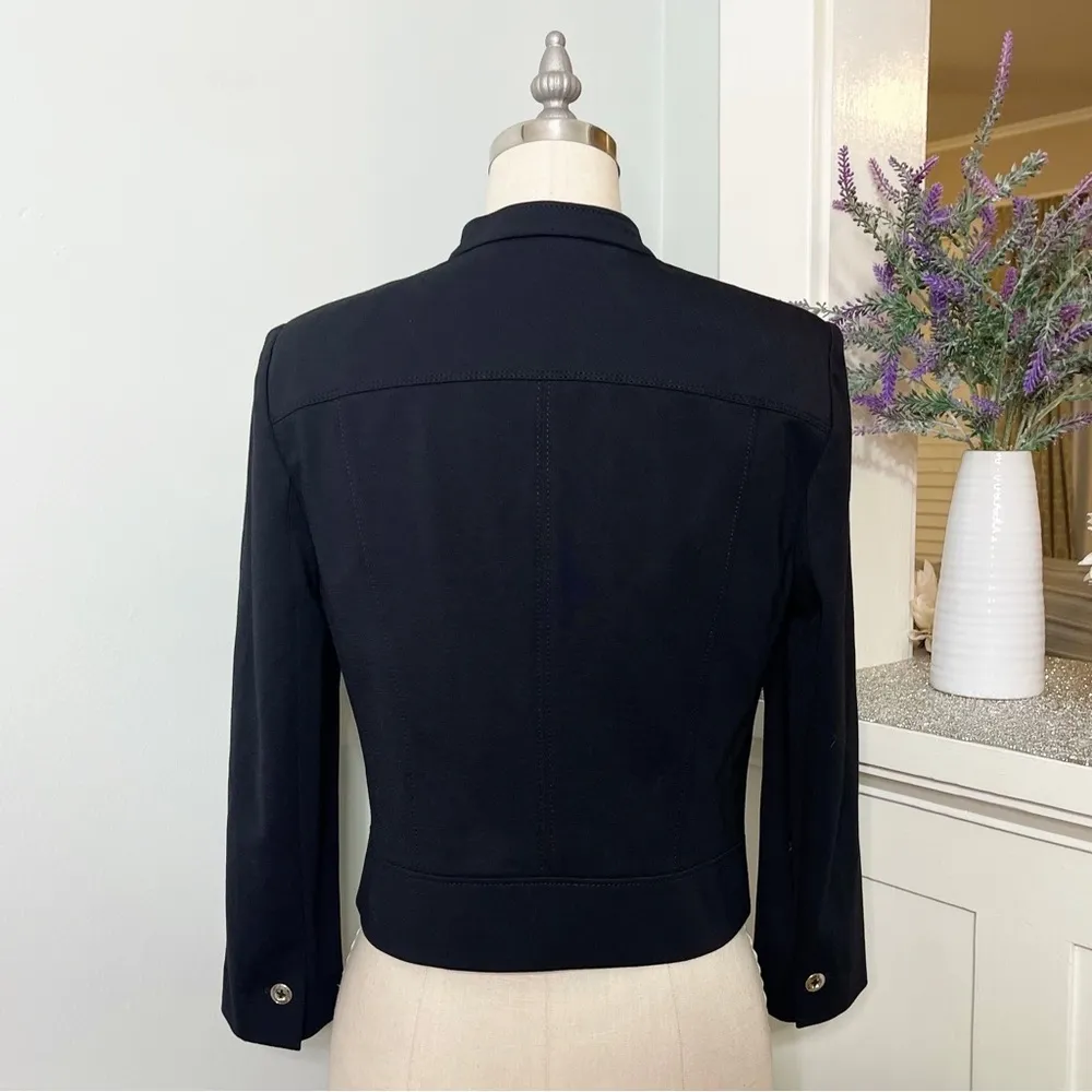 White House Black Market Ponte Blazer Jacket Size 0 XS - Image 7