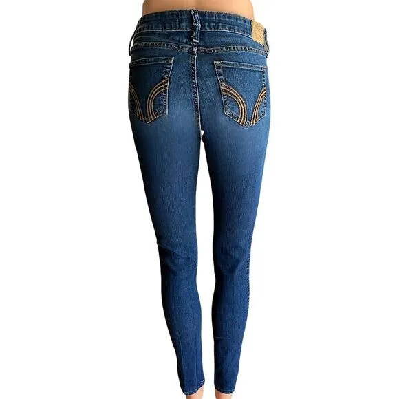 HOLLISTER Super Skinny Denim Blue Jeans ~ Women's Size 5 ( 27 x 31 ) - Image 2
