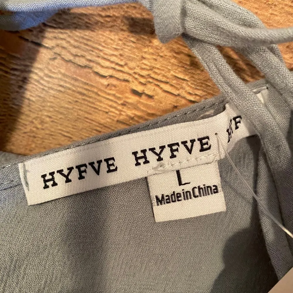 Hyfve Hyfve Hyfve Crop Tie Blouse New with tags Size Large - Image 6