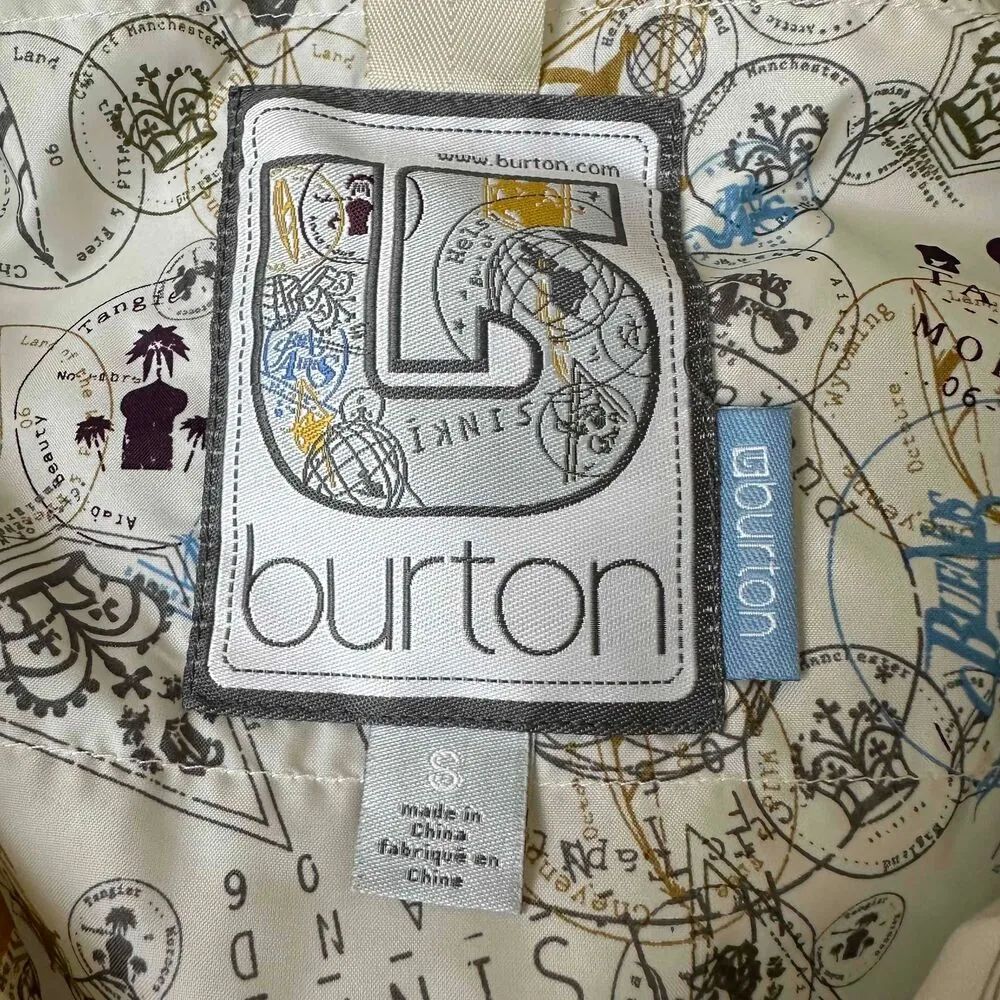 Burton Ivory Sleeveless Hooded Button Up Puffer Vest Size Medium - Image 5