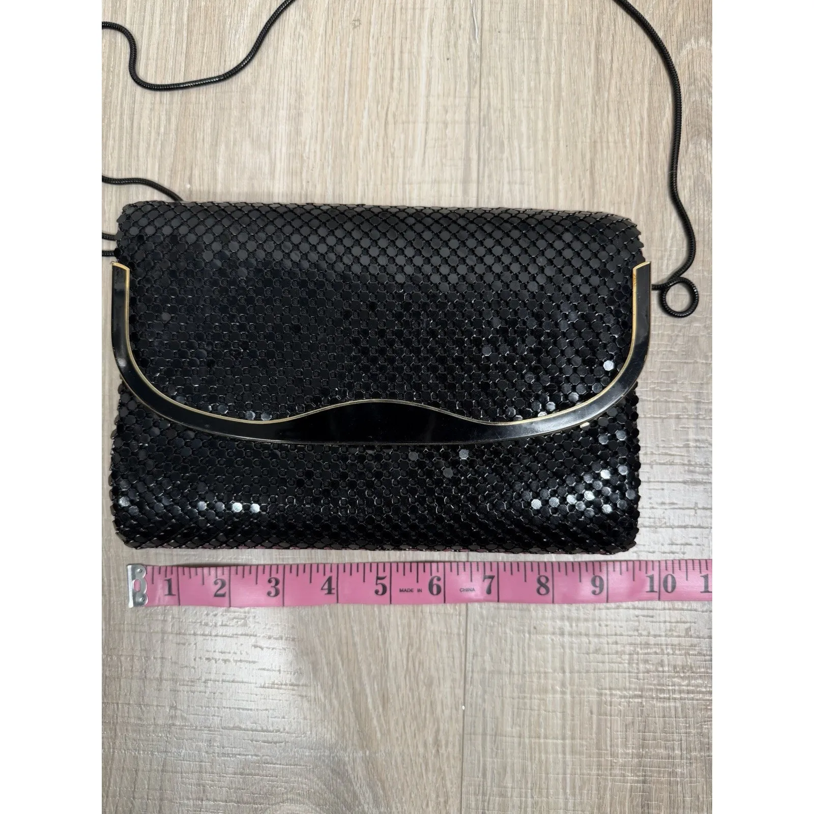 Vintage Black Beaded Evening Bag Crossbody Clutch – Formal Cocktail Purse - Image 8