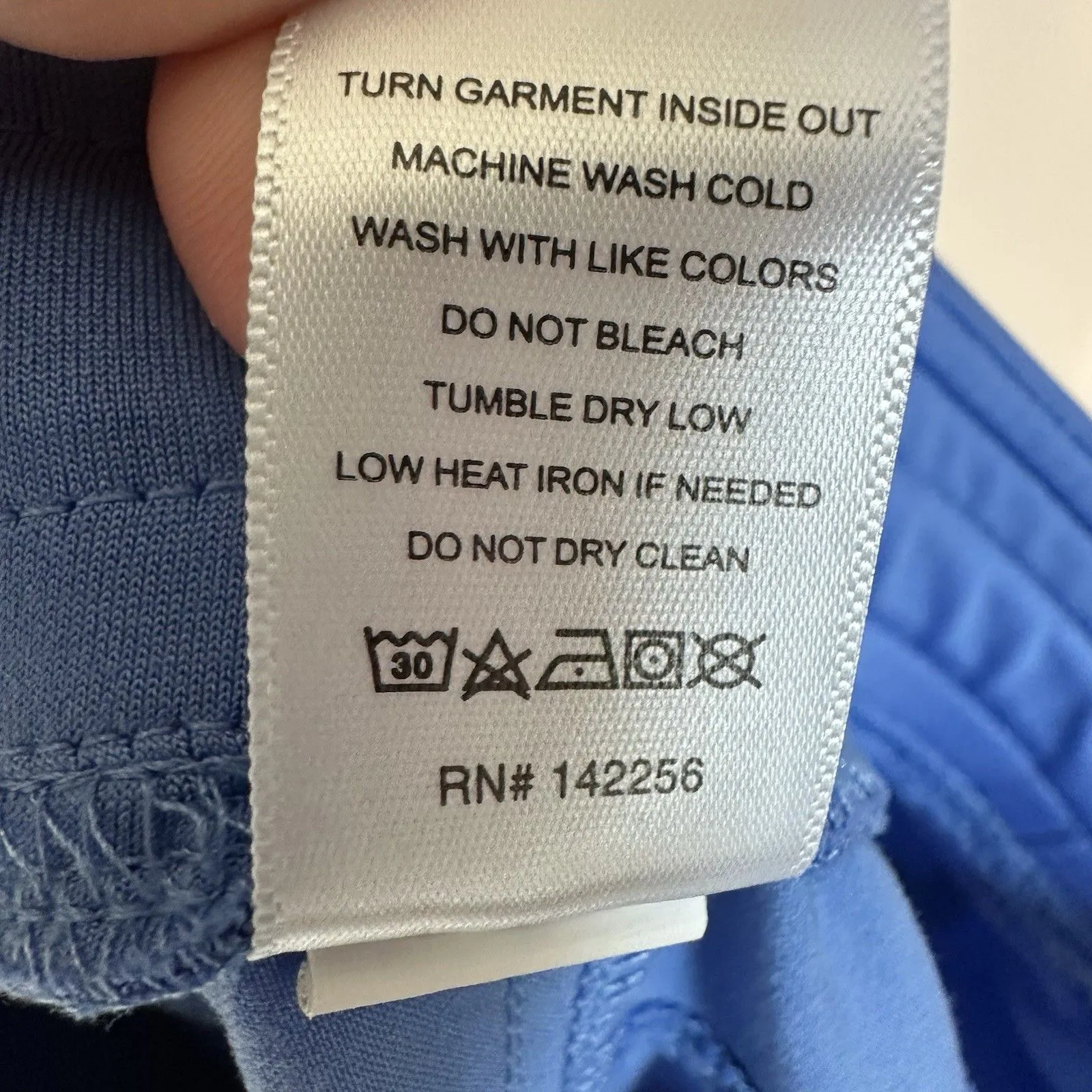 Figs Cargo Scrub Pants Womens Medium Blue Straight Leg Pull On Drawstring - Image 6