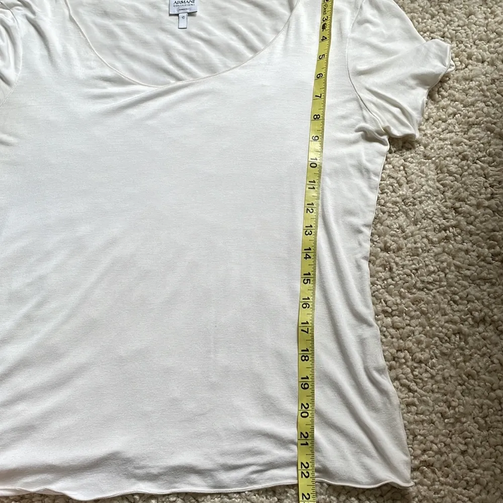 Armani Collezioni made in Italy white basic soft tee - Image 7