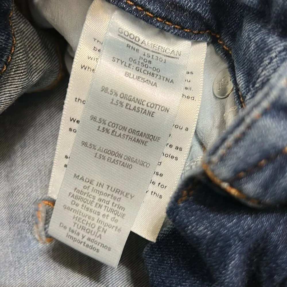 Good American Good Legs Jagged Frayed Hem
Skinny Denim Jeans(Size 2/26) - Image 7