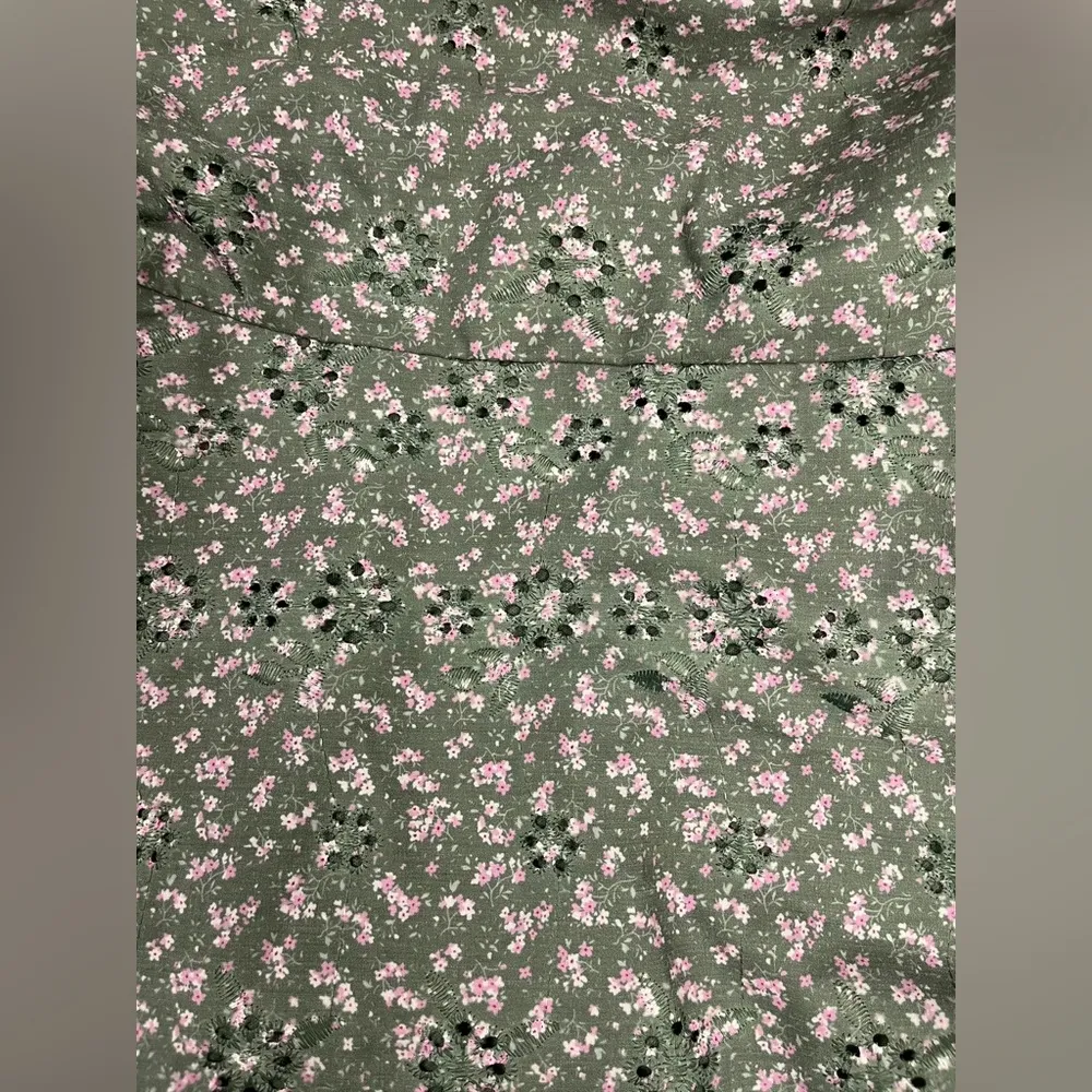 Altar'd State Green Floral Mini Dress - Size L - Image 2