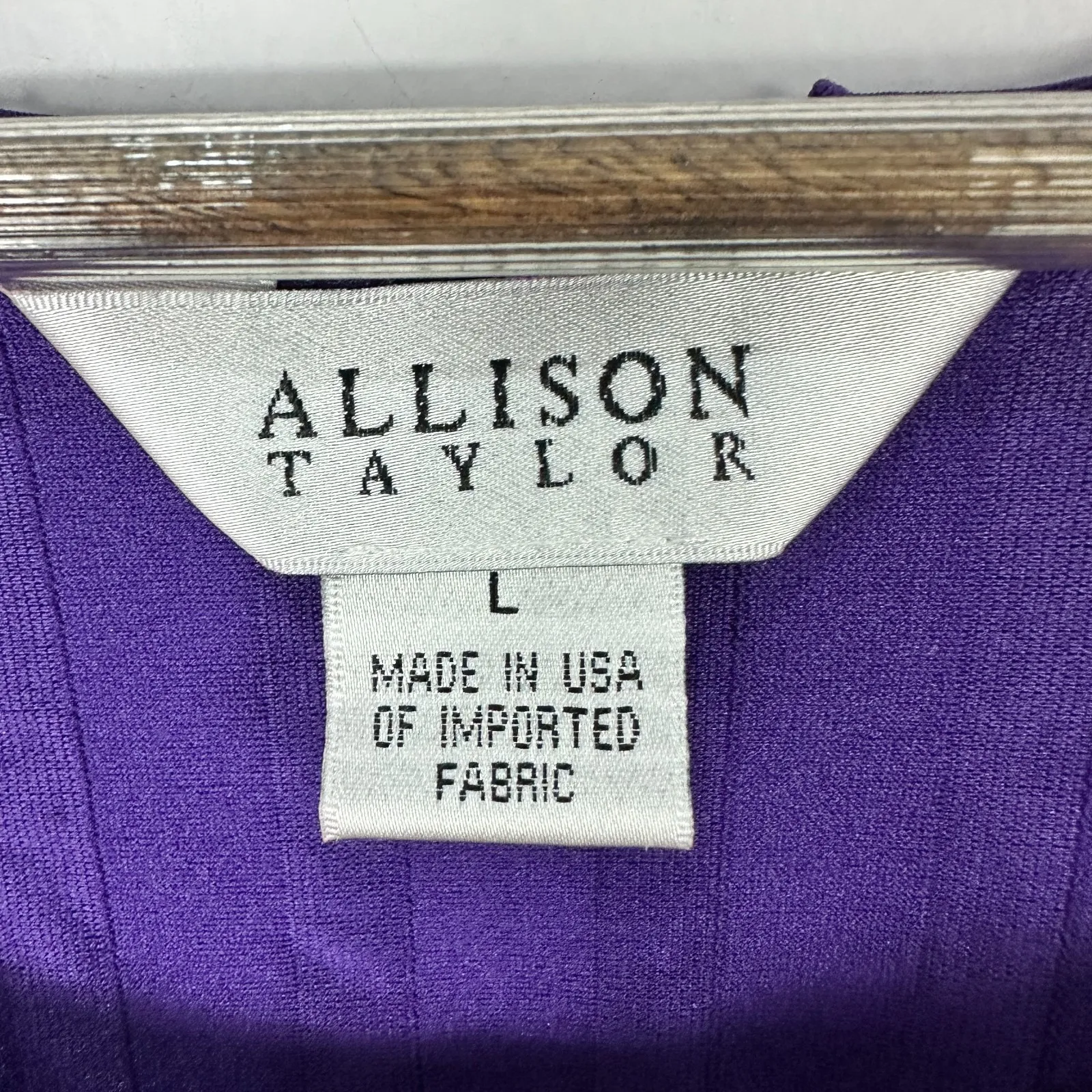 Allison Taylor Top L Purple Ruffle Textured Y2K Vintage Festival Party Boho Glam - Image 2