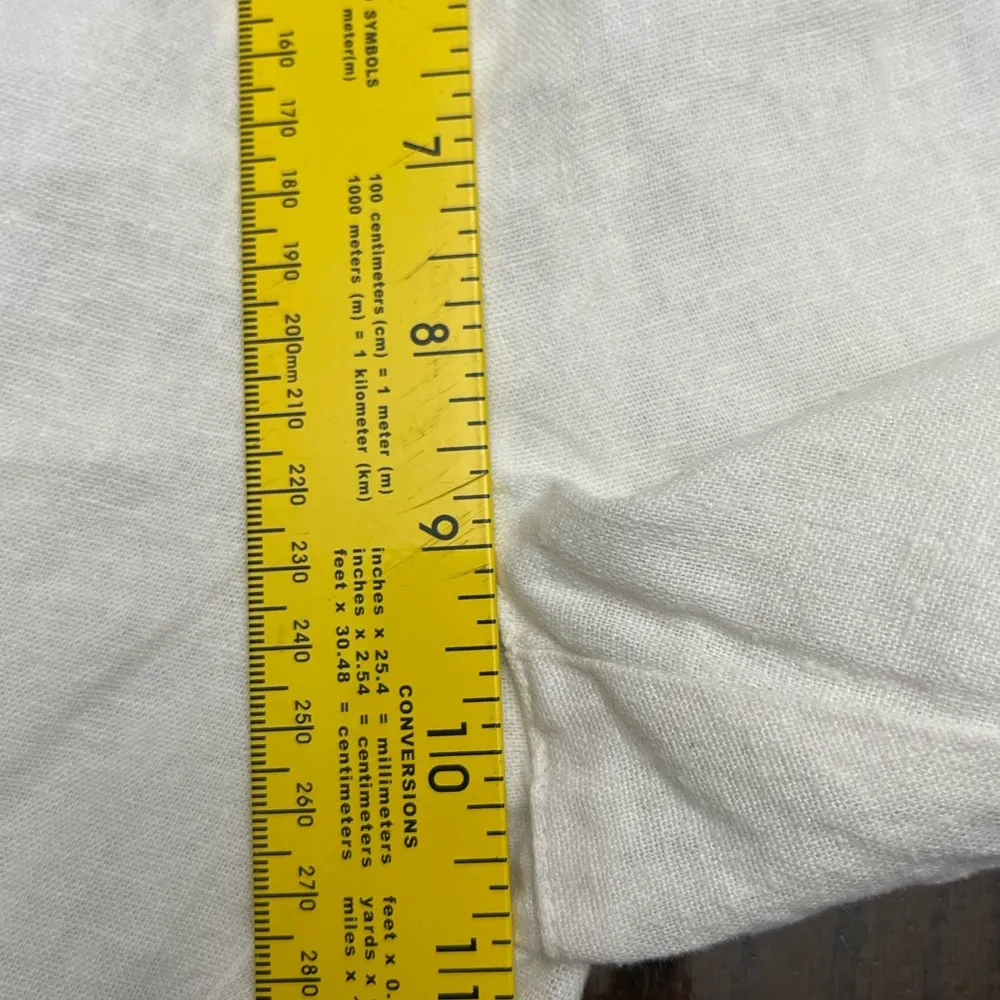 Love Tree Elegant White wide leg drawstring beach pants size L - Image 7