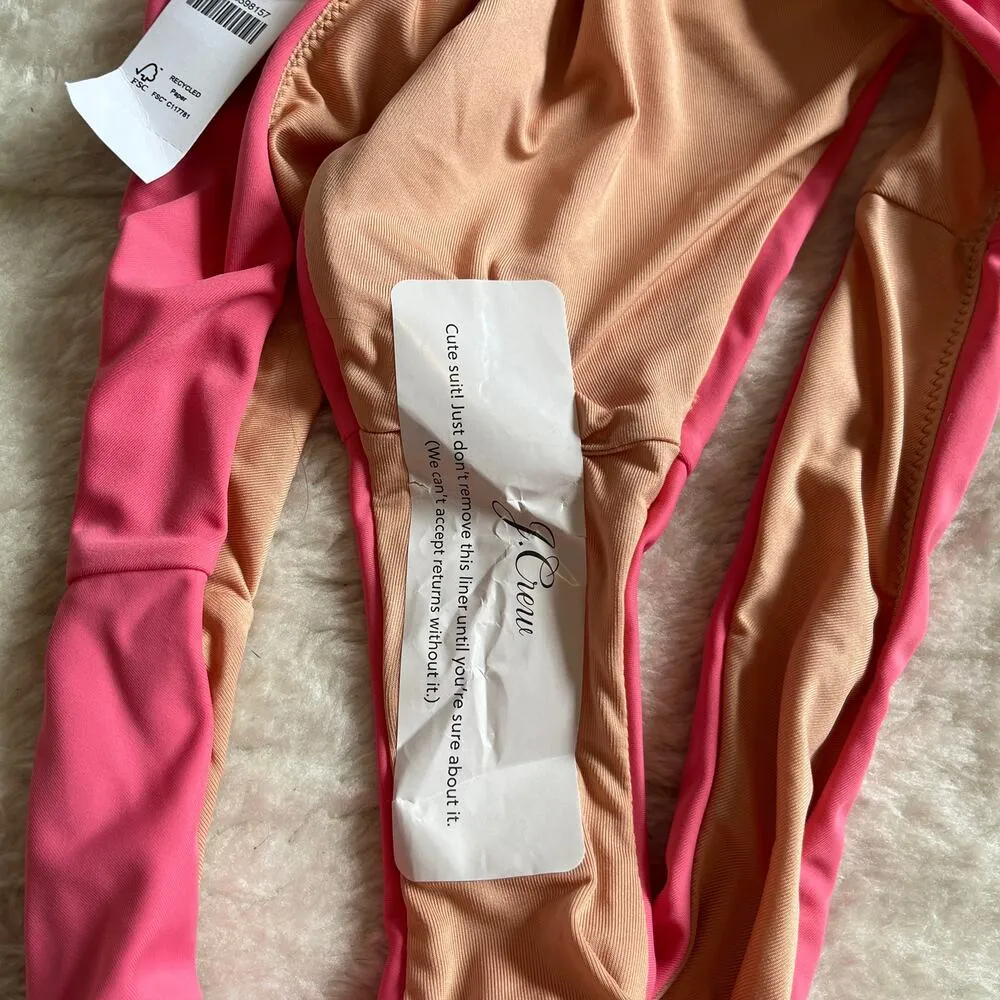 🍍2 / $20🍍 NWT JCrew | Pink Cheeky Bikini Cut Bottom | Size L | Preppy Swimsuit - Image 4
