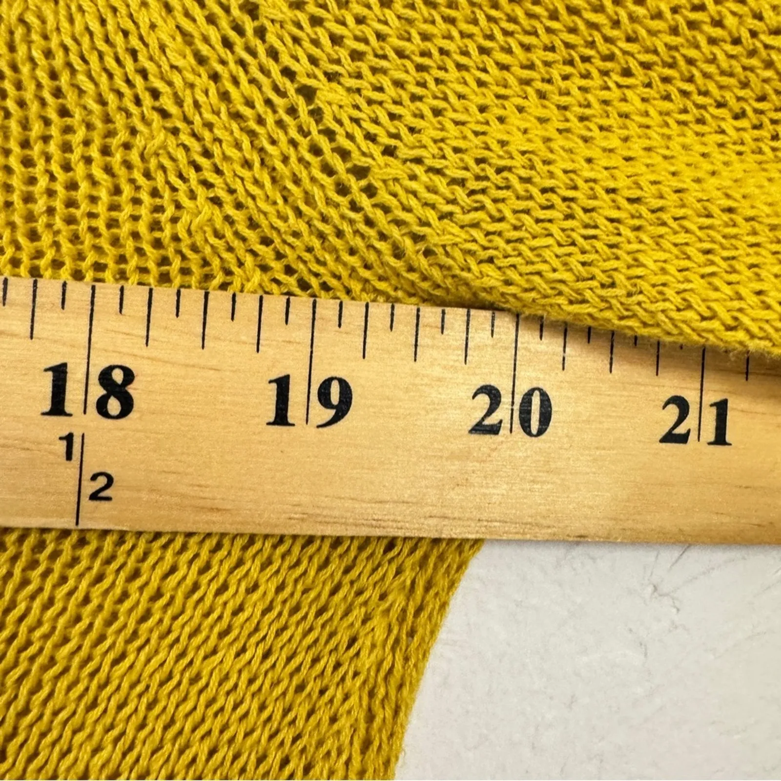 Moth Anthropologie Yellow Linen Open Knit Pullover Sweater Womens S Beach Casual - Image 7