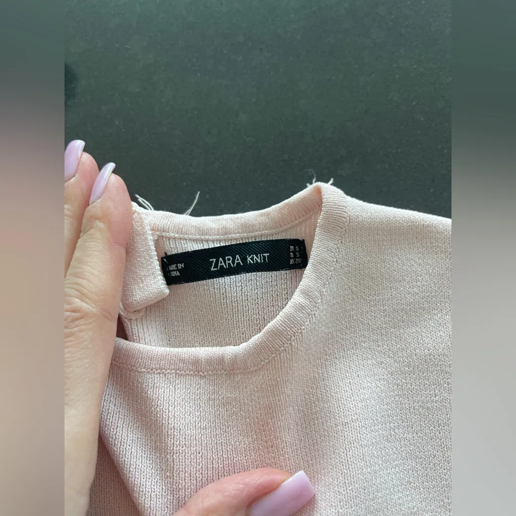 ZARA FINE KNIT SLEEVELESS TOP S - Image 3