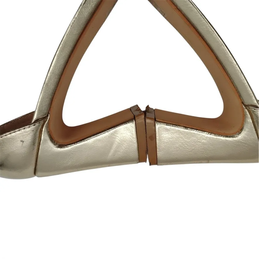 Chinese Laundry Velma Metallic Gold Heels Sandals Ankle Strap Size 38.5 8 - Image 8