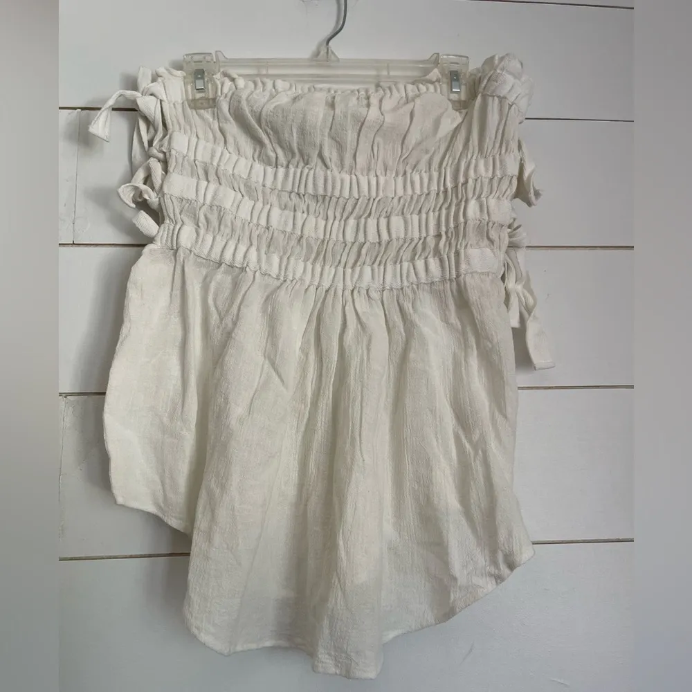 Jen's Pirate Booty Free People x Fleetwood Gauzy Tunic xs ivory nwot - Image 3