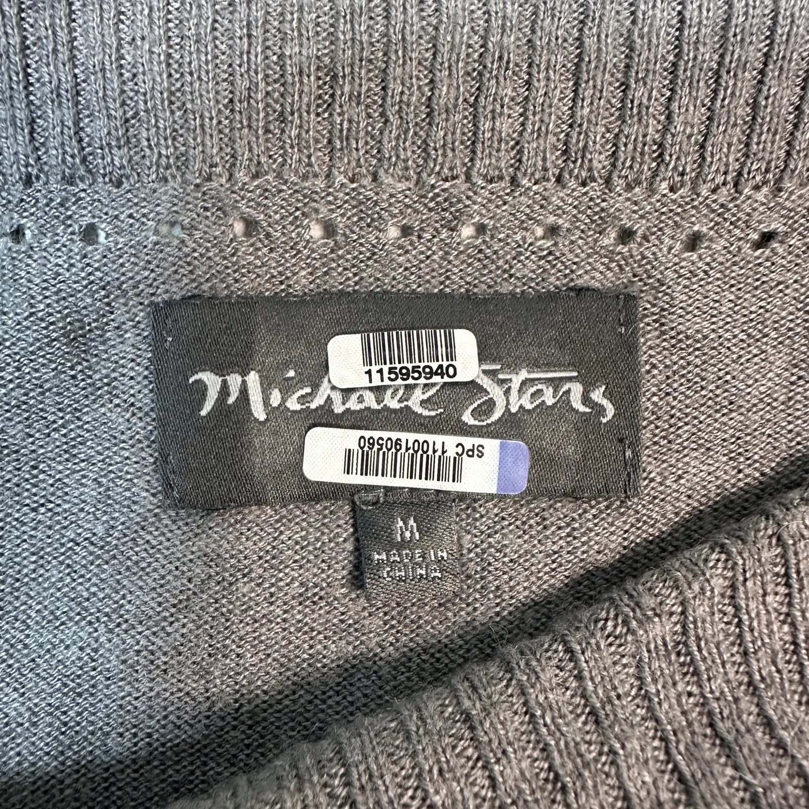 Michael Stars Sweater M | Grey Cowl Neck Tunic | Wool Blend | MSRP $158 - Image 3