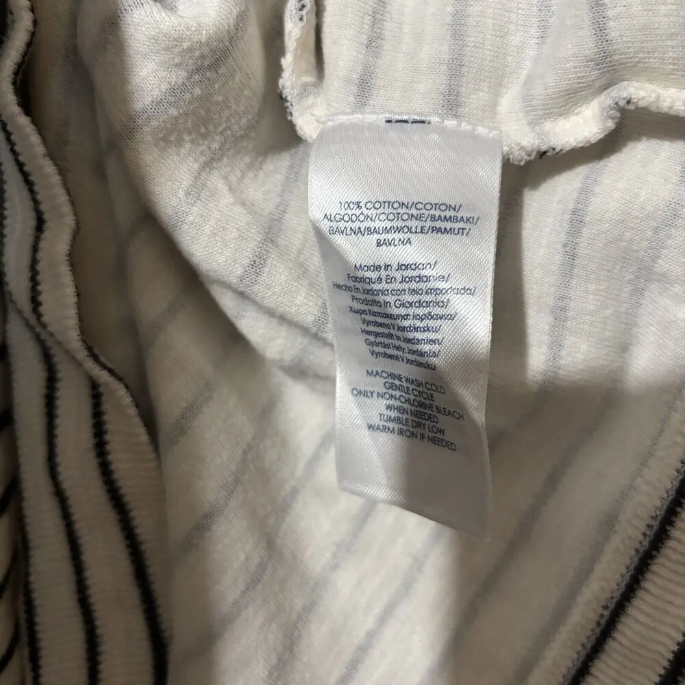 CHAPS Sweatshirt Womens 1X Multicolor Stripe Cowl Neck Cotton Pullover Blouse - Image 8