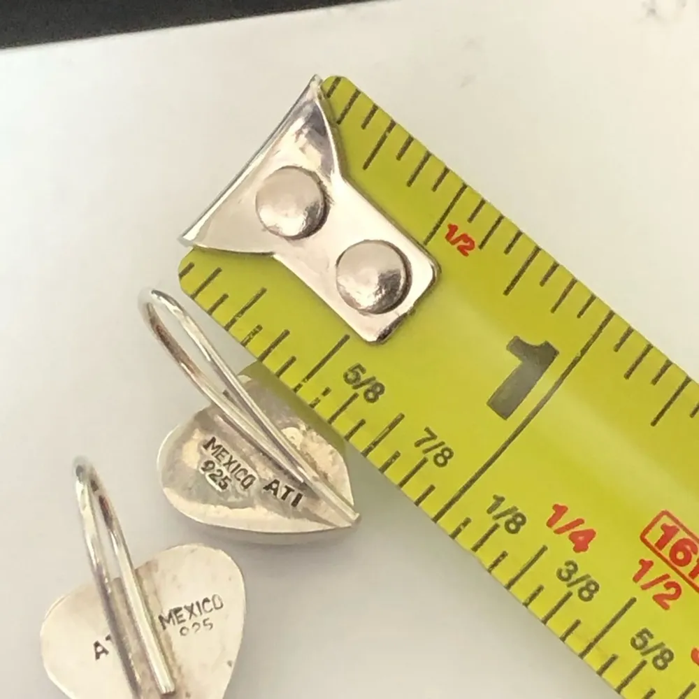 TAXCO Sterling Silver Red Jasper Heart Charm Rolo Bracelet - Image 12