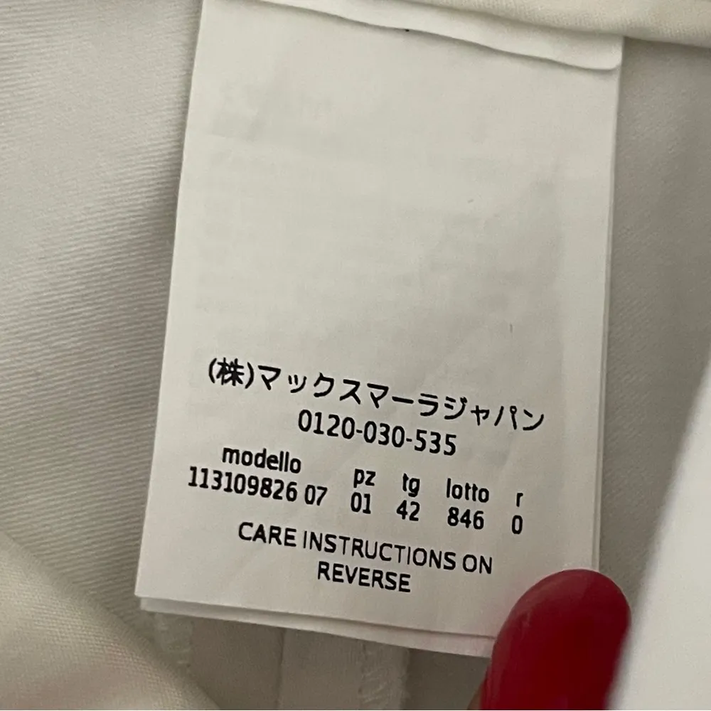 MAXMARA | White Ankle Length Trousers Sz EU 42 - Image 6