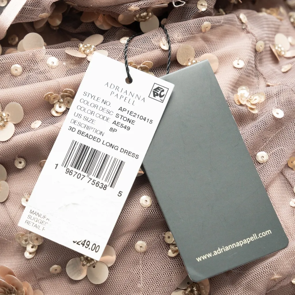 Adrianna Papell -  Petite 3D Embellished Blouson Gown - Image 4