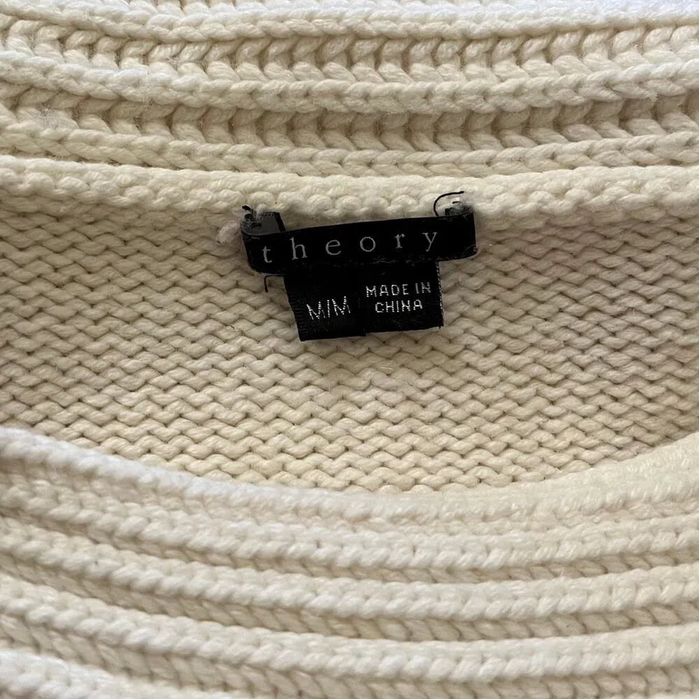 Ivory White Carolyn Cardigan Sweater with Attached Muffler Scarf - Image 4