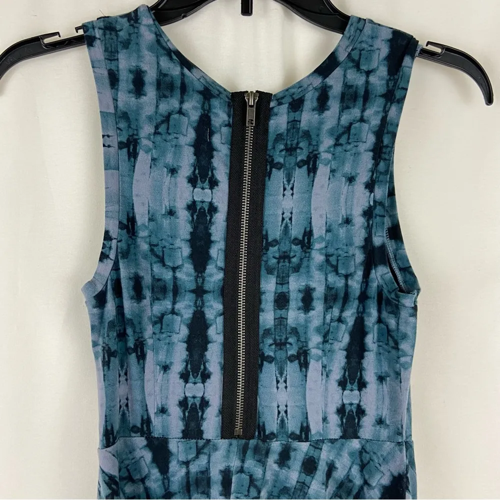 tie dye skater dress Blue Tie-Dye High-Low Plus Size Wrap Skater Dress Lookbook Store