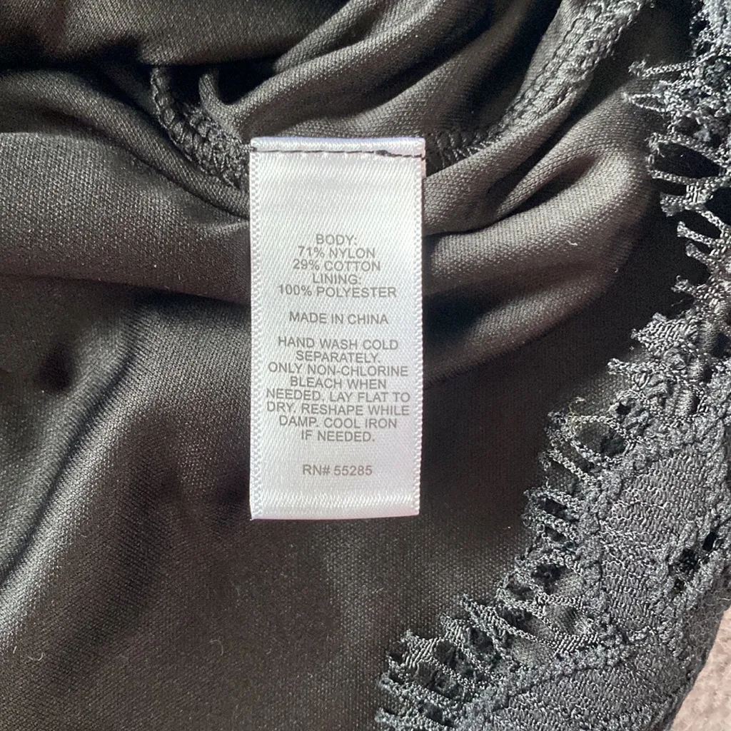 EUC Express Black Off the Shoulder Lace Top, Size Extra Small - Image 11