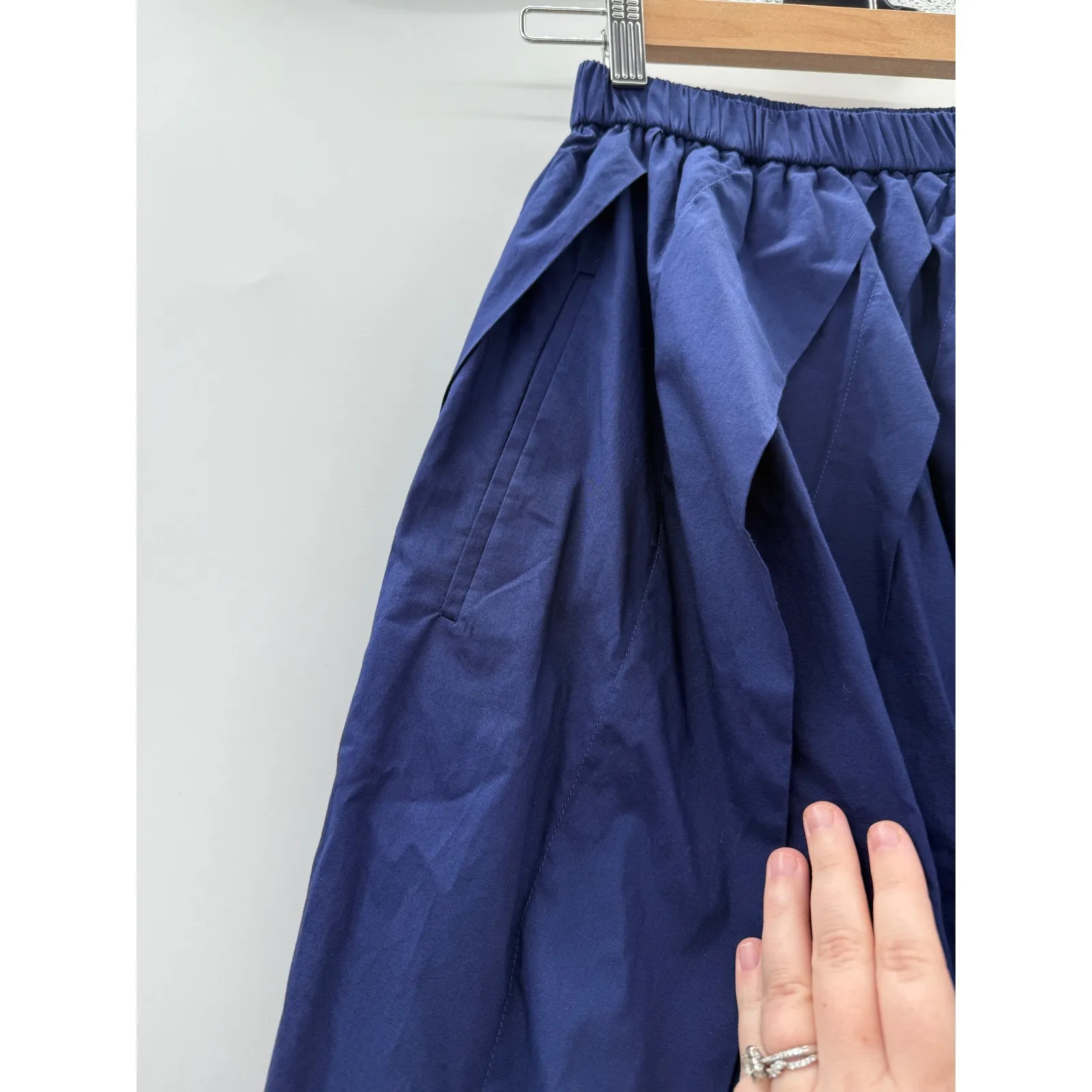 Uniqlo x Marni NWT Navy Balloon Skirt Size XS Avant Garde Volume Casual Blue - Image 3